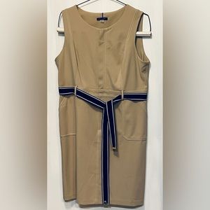 NWT Tommy Hilfiger Women’s sz 16 sleeveless, collarless, front zipper dress